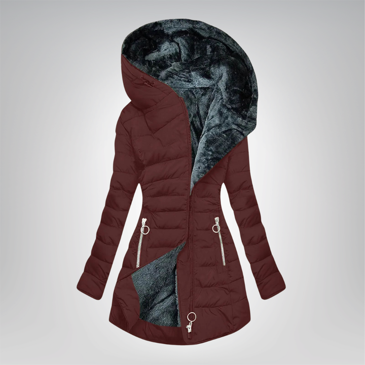 Émeraude | Manteau Douillet Doublé en Fourrure