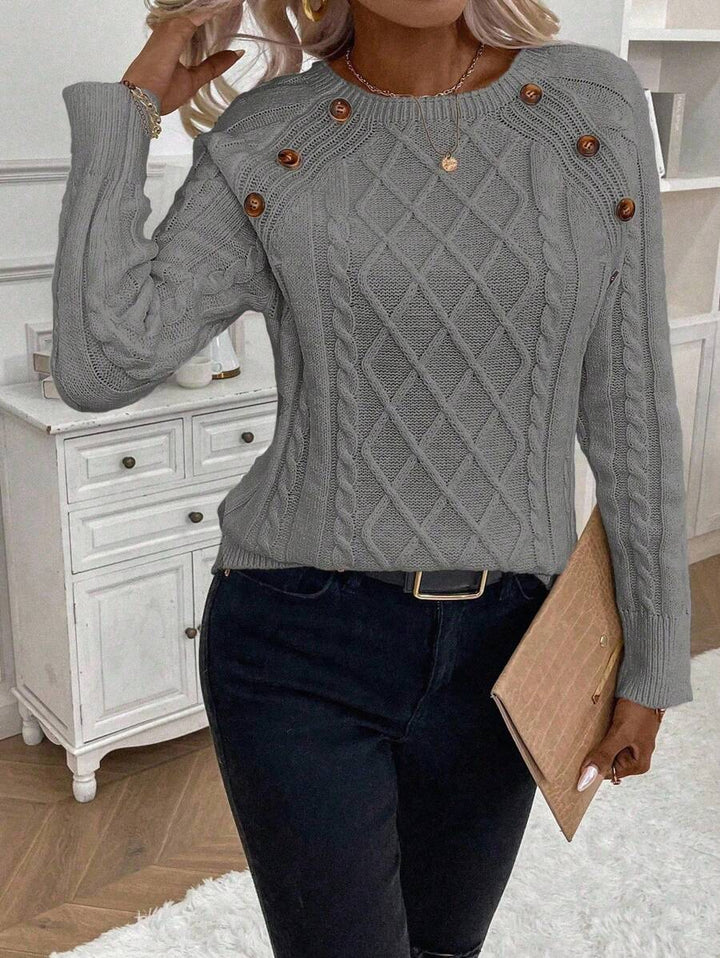 Catharina | Pull en Tricot à Détails Boutonnés