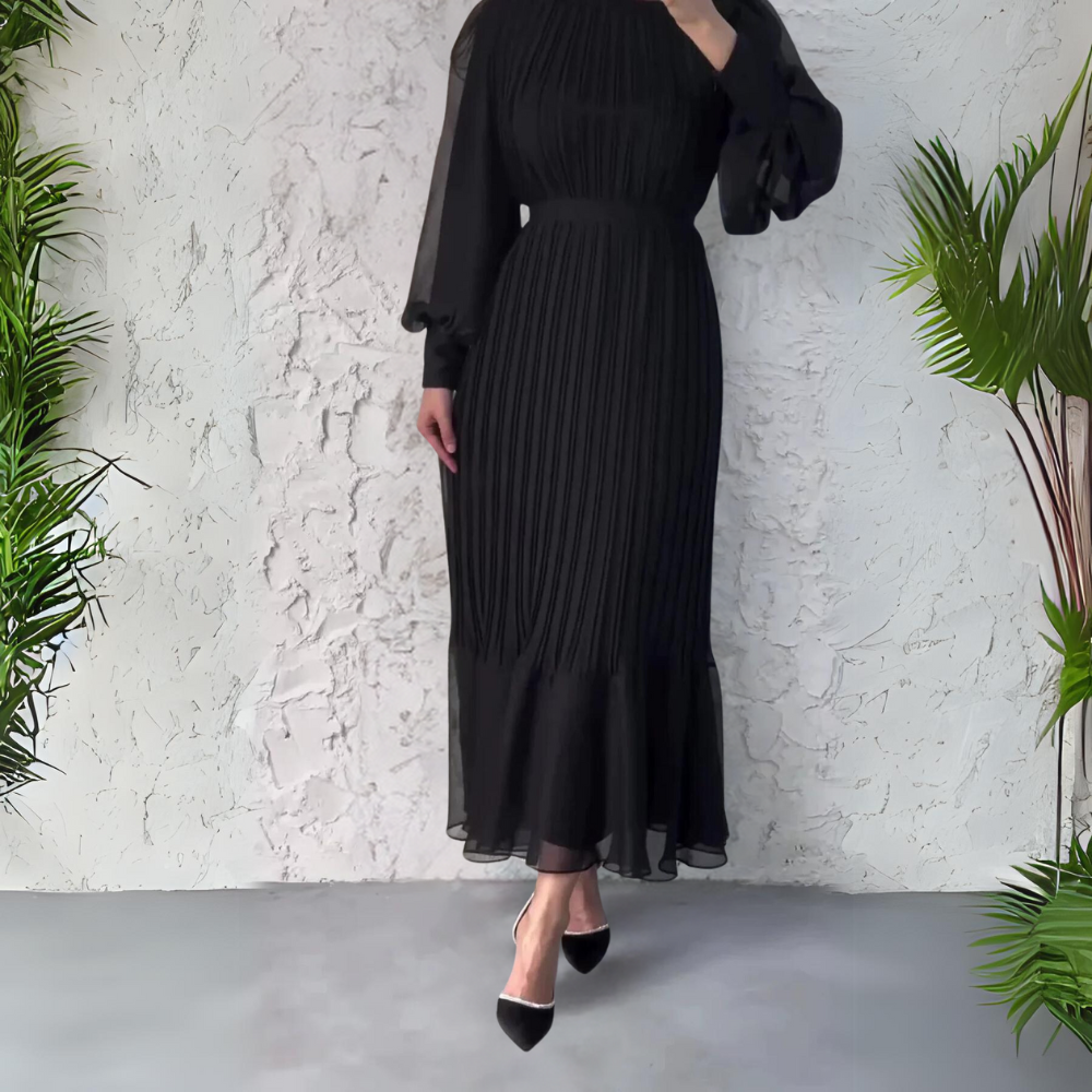 Cami - Robe de Soirée Chic Française Automne avec Accents en Maille