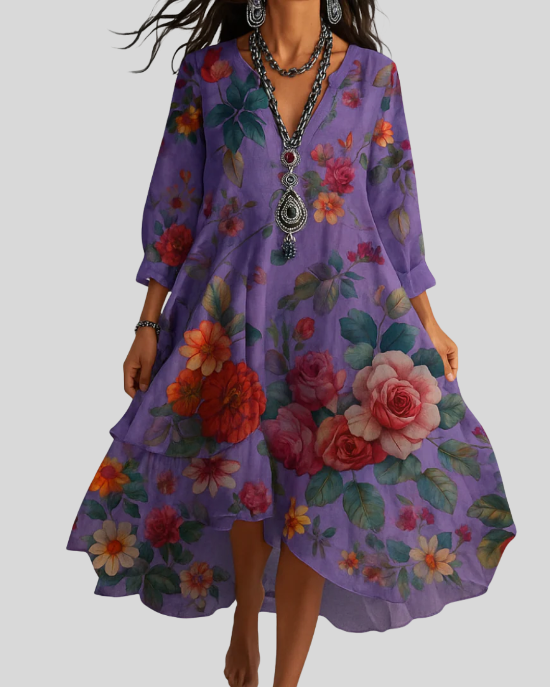 Casa | Robe Maxi Florale Bohémienne et Légère