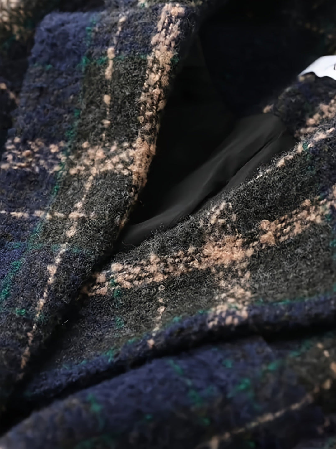 Isaline | Manteau en Laine à Carreaux Classique