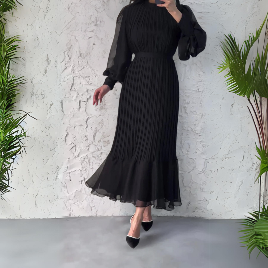 Cami - Robe de Soirée Chic Française Automne avec Accents en Maille