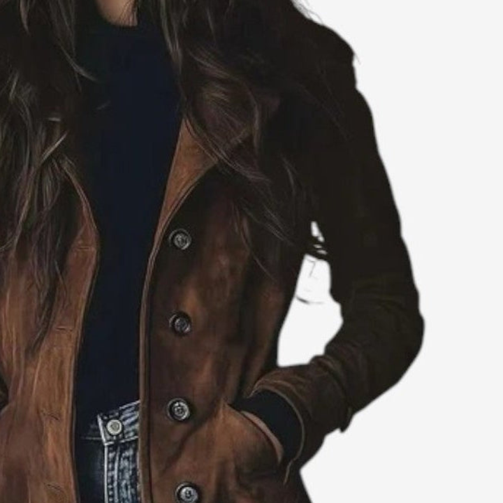 ISABELLE – MANTEAU LONG EN SIMILI CUIR VINTAGE