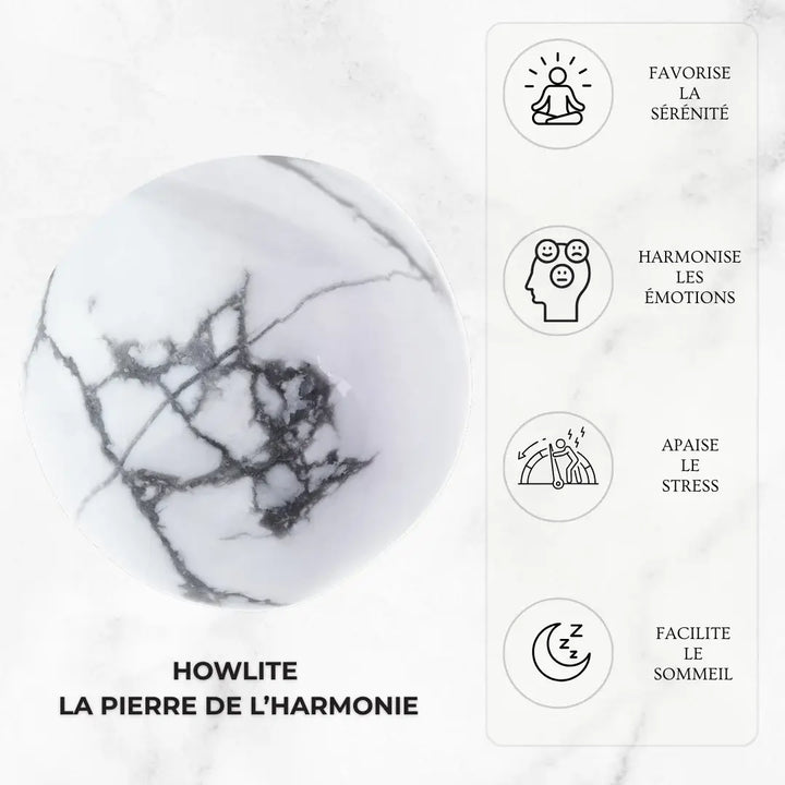 BRACELETS AMORE - Howlite & Onyx