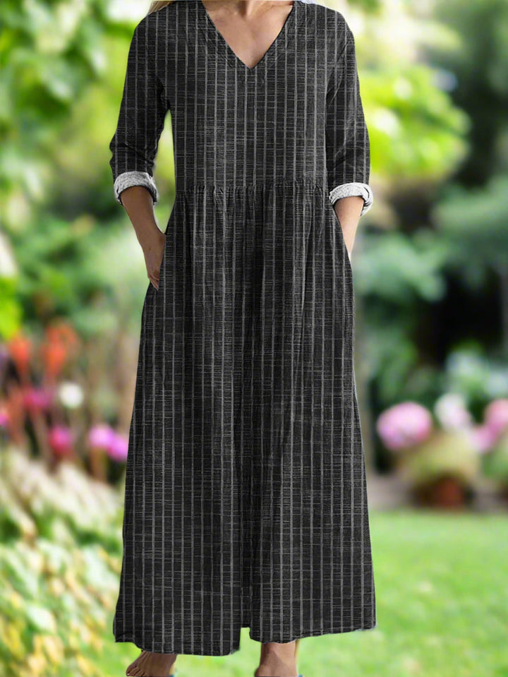 Dabria - Robe Rayée Classique Décontractée