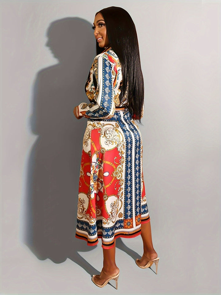 Marigold - Robe Chemise à Manches Longues Mi-Mollet