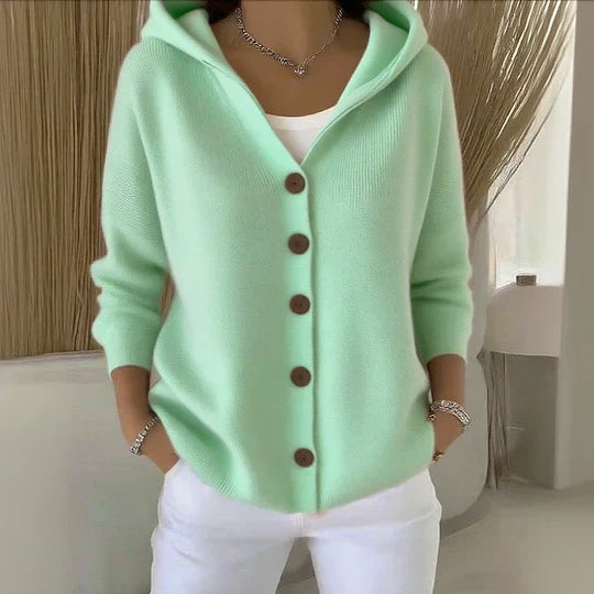 Felicia | Veste en tricot tendance avec capuche